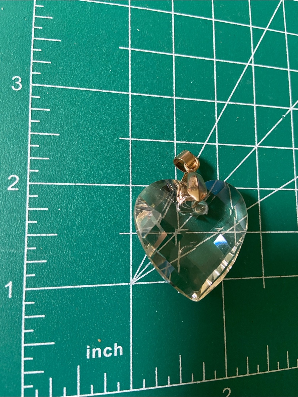Crystal-like  Heart Pendant Necklace - Clear Heart Charm